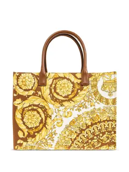 Versace: Сумка-шоппер  Baroque с принтом