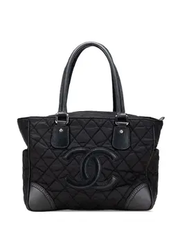 CHANEL Pre-Owned: Чёрная сумка-шоппер 