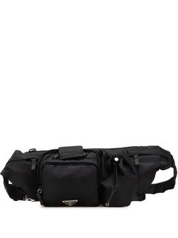 Prada Pre-Owned: Чёрная поясная сумка 