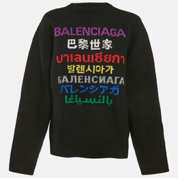 Balenciaga: Чёрный свитер 
