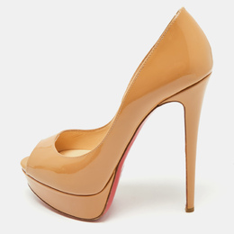 Christian Louboutin: Бежевые босоножки 
