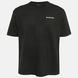 Balenciaga: Чёрная футболка 
