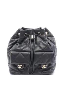 CHANEL Pre-Owned: Чёрный рюкзак 