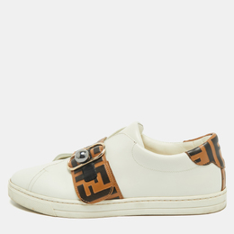 Fendi: Белые мокасины  FF