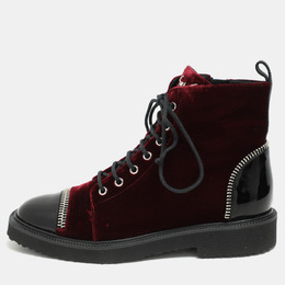 Giuseppe Zanotti: Бордовые ботинки 