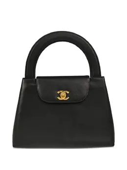 CHANEL Pre-Owned: Чёрная сумка-шоппер 