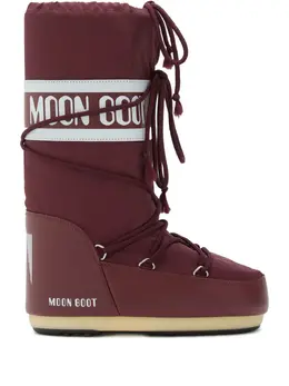 Moon Boot: Бордовые ботинки 