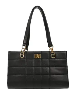 CHANEL Pre-Owned: Чёрная сумка-шоппер 