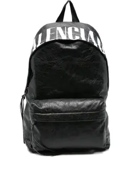 Balenciaga: Чёрный рюкзак 