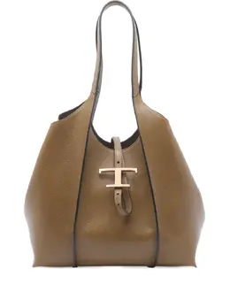 Tod's: Коричневая сумка-шоппер  T Timeless