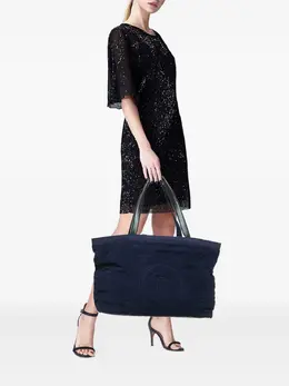 CHANEL Pre-Owned: Синяя сумка-шоппер 