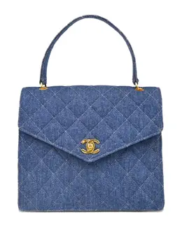 CHANEL Pre-Owned: Голубая сумка-шоппер 