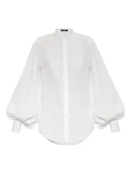 Balmain: Рубашка с воротником-стойкой 