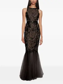 Marchesa Notte: Платье с блёстками 