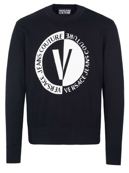 Versace Jeans Couture: Белый свитер 