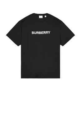 Burberry: Чёрная футболка 