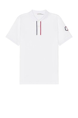 Moncler: Белое поло 