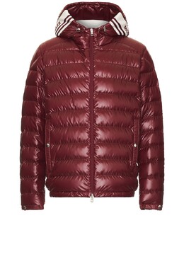 Moncler: Бордовая куртка 