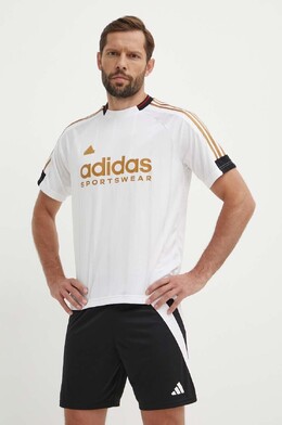 Adidas: Белая футболка  Tiro