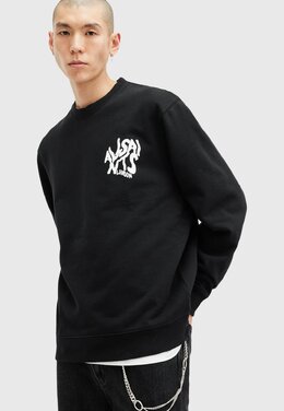 Allsaints: Чёрная толстовка 