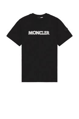 Moncler: Чёрная футболка 