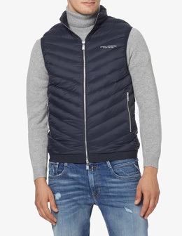 Armani Exchange: Синий жилет 
