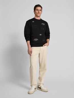 Armani Exchange: Чёрная толстовка 
