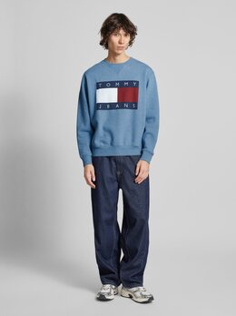 Tommy Jeans: Синяя толстовка 