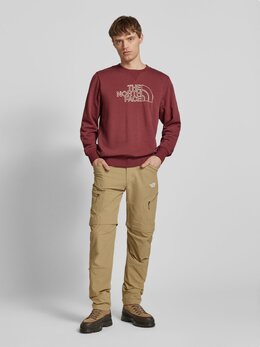 The North Face: Бордовая толстовка 