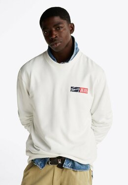 Tommy Jeans: Белая толстовка 