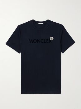 Moncler: Тёмная футболка 