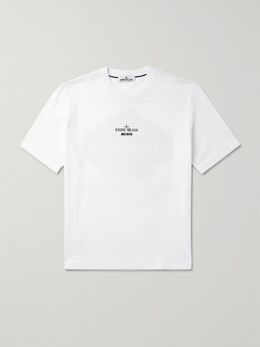 Stone Island: Белая футболка 