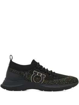 Ferragamo: Чёрные кроссовки  Gancini