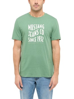 Mustang: Зелёная футболка 