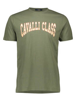 cavalli CLASS: Футболка цвета хаки 