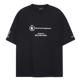 Balenciaga: Чёрная футболка  WFP