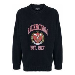 Balenciaga: Чёрный свитер  College