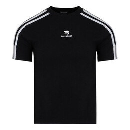 Balenciaga: Чёрная футболка  Sporty B