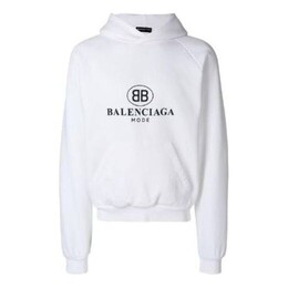 Balenciaga: Белая толстовка  BB