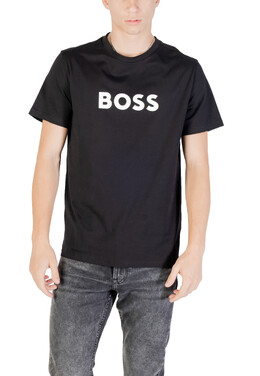 BOSS: Чёрная футболка 
