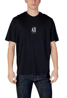 Armani Exchange: Голубая футболка 