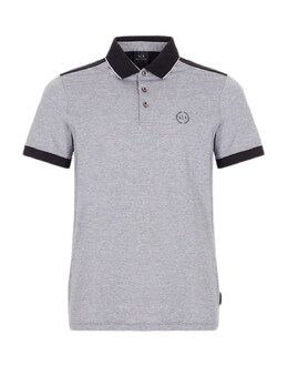 Armani Exchange: Чёрное поло 