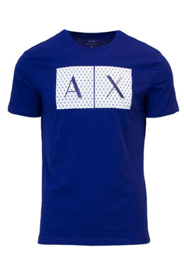 Armani Exchange: Голубая футболка 