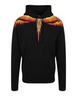 Marcelo Burlon: Чёрная толстовка  Wings