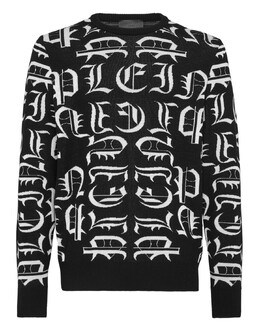Philipp Plein: Чёрный свитер  Gothic Plein