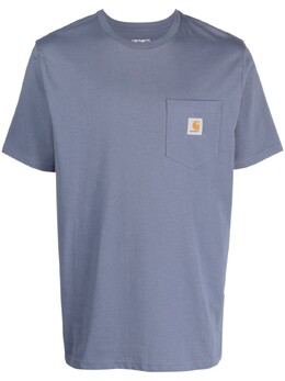 Carhartt WIP: Синяя футболка 