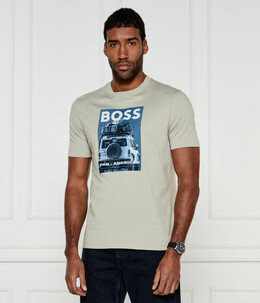 BOSS Orange: Бежевая футболка 