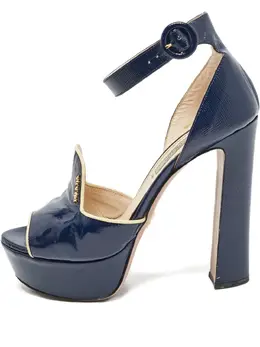 Prada Pre-Owned: Синие сандалии 