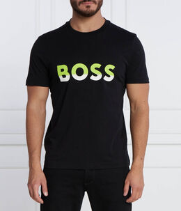 BOSS Green: Чёрная футболка 