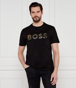 BOSS Green: Чёрная футболка 